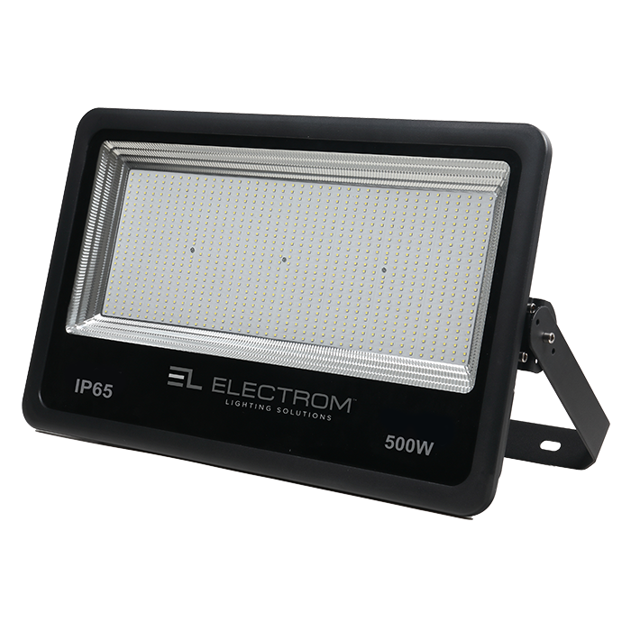 ΠΡΟΒΟΛΕΑΣ IP65 500W LED 85-265V 6500K SLIM ΜΑΥΡΟΣ