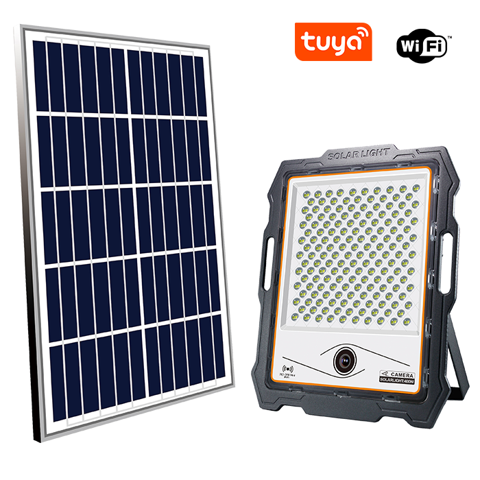 Ηλιακός Προβολέας IP65 100W LED ΜΕ CAMERA