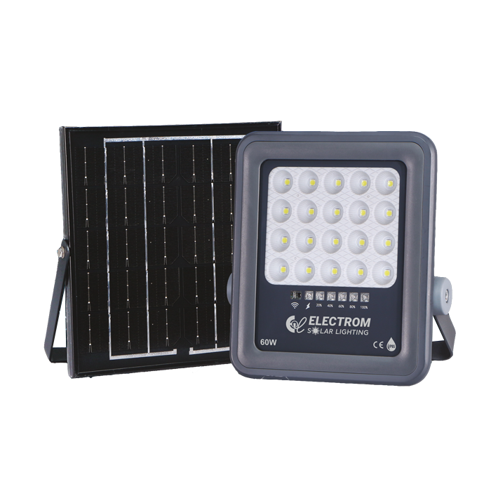Ηλιακός Προβολέας LED ABS 60W 6000Κ