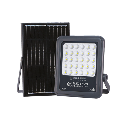 Ηλιακός Προβολέας LED ABS 100W 6000Κ