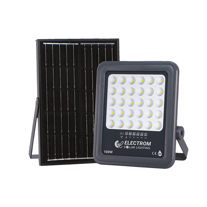 Ηλιακός Προβολέας LED ABS 100W 6000Κ