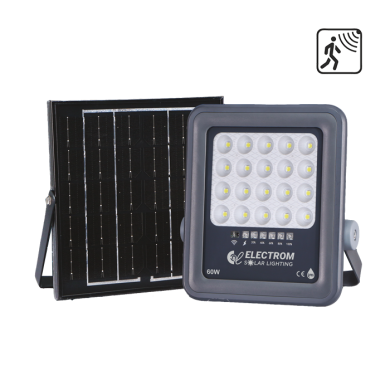 Ηλιακός Προβολέας LED ABS 60W με Αισθητήρα Κίνησης