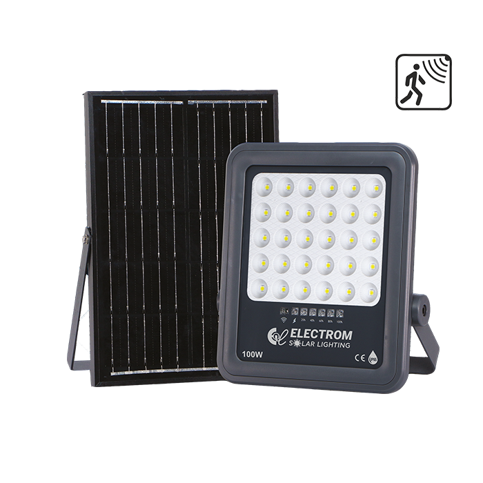 Ηλιακός Προβολέας LED ABS 100W με Αισθητήρα Κίνησης