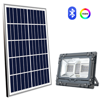 Ηλιακός Προβολέας IP65 60W LED RGB BLUETOOTH