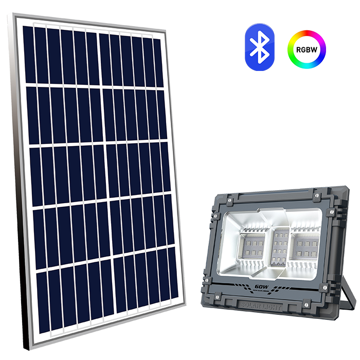 Ηλιακός Προβολέας IP65 60W LED RGB BLUETOOTH