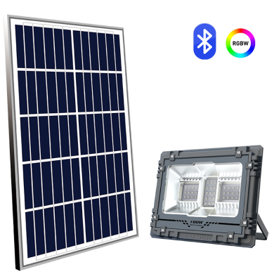 Ηλιακός Προβολέας IP65 100W LED RGB BLUETOOTH