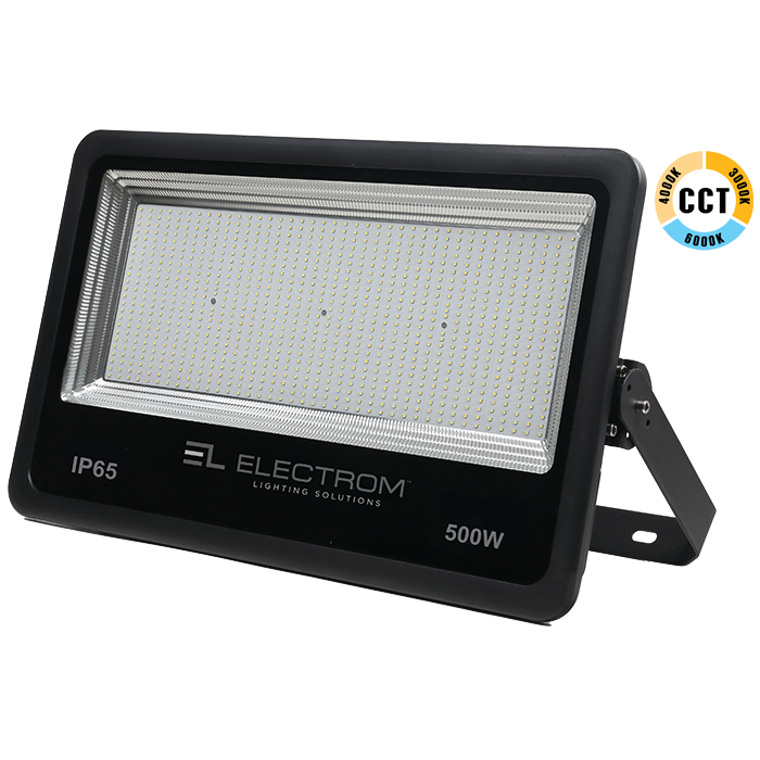 Προβολέας IP65, SLIM, 500W, 3CCT Μαυρος