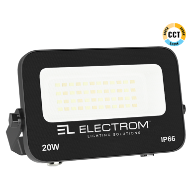 ΠΡΟΒΟΛΕΑΣ IP65 20W LED 3CCT ΜΑΥΡΟΣ ΜΙΝΙ