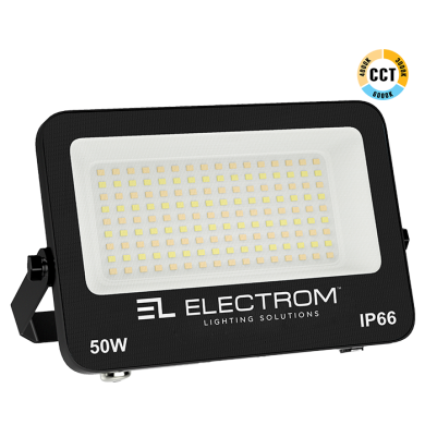 ΠΡΟΒΟΛΕΑΣ IP65 50W LED 3CCT ΜΑΥΡΟΣ ΜΙΝΙ