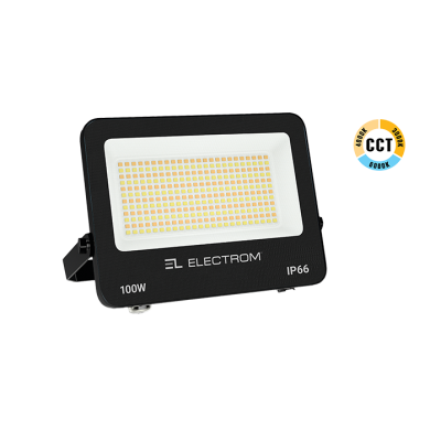 ΠΡΟΒΟΛΕΑΣ IP65 100W LED 3CCT ΜΑΥΡΟΣ ΜΙΝΙ