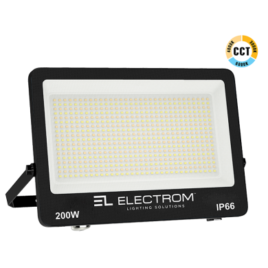 ΠΡΟΒΟΛΕΑΣ IP65 200W LED 3CCT ΜΑΥΡΟΣ ΜΙΝΙ