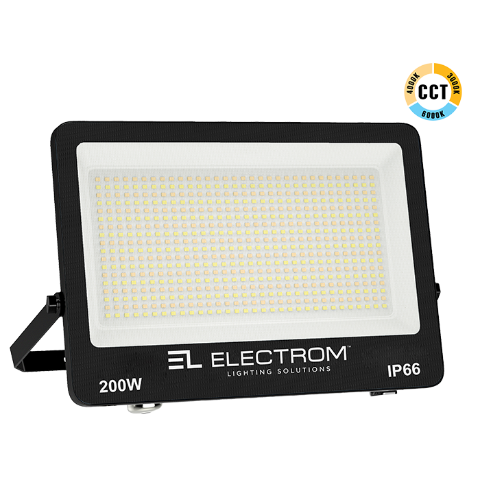 ΠΡΟΒΟΛΕΑΣ IP65 200W LED 3CCT ΜΑΥΡΟΣ ΜΙΝΙ