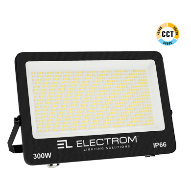 ΠΡΟΒΟΛΕΑΣ IP65 300W LED 3CCT ΜΑΥΡΟΣ ΜΙΝΙ