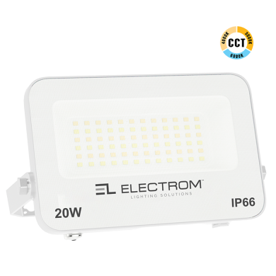 ΠΡΟΒΟΛΕΑΣ IP65 20W LED 3CCT ΛΕΥΚΟΣ ΜΙΝΙ