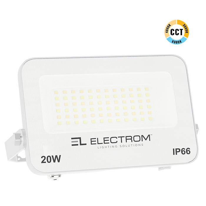 ΠΡΟΒΟΛΕΑΣ IP65 20W LED 3CCT ΛΕΥΚΟΣ ΜΙΝΙ