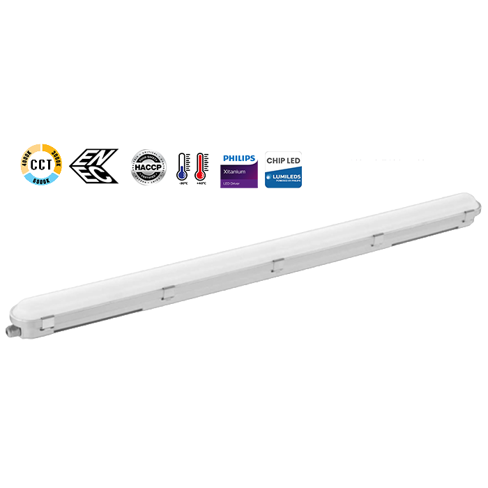 ΦΩΤΙΣΤΙΚΟ ΣΤΕΓΑΝΟ ΨΥΚΤΙΚΩΝ ΘΑΛΑΜΩΝ, IP66, 36W, 1,20M, 3CCT