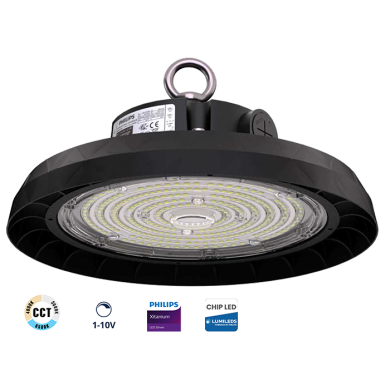 ΦΩΤΙΣΤΙΚΟ ΚΑΜΠΑΝΑ LED 100W, UFO PLUS, ΕΠΙΛΕΞΙΜΗ ΙΣΧΥ, 3CCT, 1-10V DIM