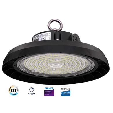 ΦΩΤΙΣΤΙΚΟ ΚΑΜΠΑΝΑ LED 200W, UFO PLUS, ΕΠΙΛΕΞΙΜΗ ΙΣΧΥ, 3CCT, 1-10V DIM