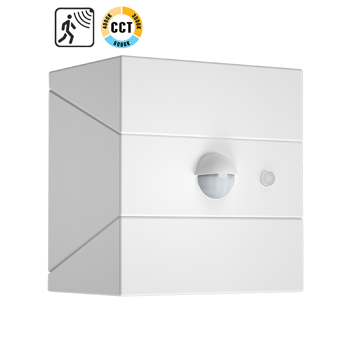 ΗΛΙΑΚΗ ΑΠΛΙΚΑ ΕΞΩΤΕΡΙΚΟΥ ΧΩΡΟΥ IP65, 3W, 3CCT, ΜΕ ΑΝΙΧΝΕΥΤΗ ΚΙΝΗΣΗΣ,  ΠΕΡΙΣΤΡΕΦΟΜΕΝΗ  ΛΕΥΚΗ