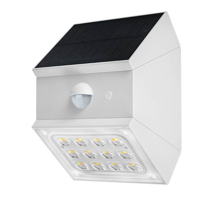ΗΛΙΑΚΗ ΑΠΛΙΚΑ ΕΞΩΤΕΡΙΚΟΥ ΧΩΡΟΥ IP65, 3W, 3CCT, ΜΕ ΑΝΙΧΝΕΥΤΗ ΚΙΝΗΣΗΣ,  ΠΕΡΙΣΤΡΕΦΟΜΕΝΗ  ΛΕΥΚΗ