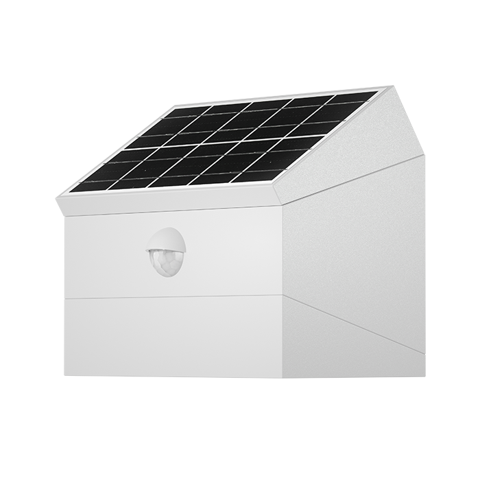 ΗΛΙΑΚΗ ΑΠΛΙΚΑ ΕΞΩΤΕΡΙΚΟΥ ΧΩΡΟΥ IP65, 6W, 3CCT,  ΜΕ ΑΝΙΧΝΕΥΤΗ ΚΙΝΗΣΗΣ, ΠΕΡΙΣΤΡΕΦΟΜΕΝΗ  ΛΕΥΚΗ