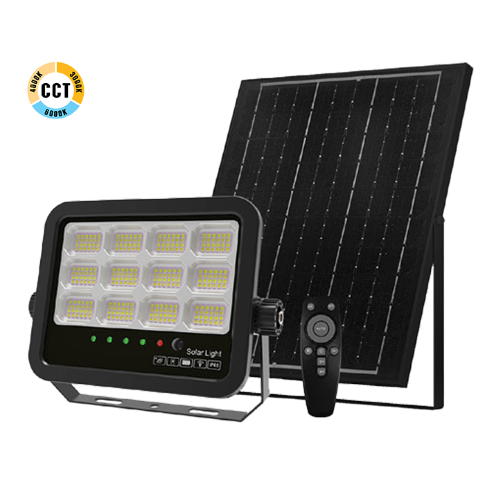 Ηλιακός Προβολέας IP65 ABS 100W LED 3CCT