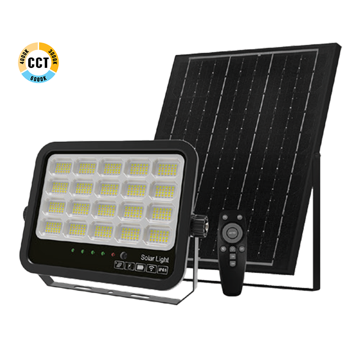Ηλιακός Προβολέας IP65 ABS 200W LED 3CCT