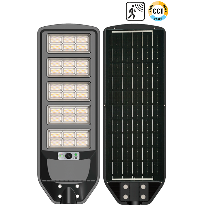 Ηλιακό Φωτιστικό Δρόμου IP65 ABS 300W LED 3CCT Ενσωματωμένο Πάνελ