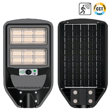 Ηλιακό Φωτιστικό Δρόμου IP65 ABS 100W LED 3CCT  Ενσωματωμένο Πάνελ